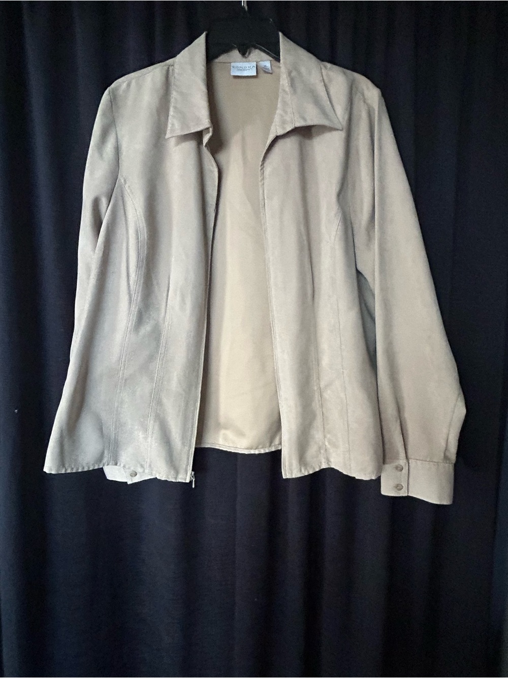Sonoma Light Beige Suede-Look Women's Jacket